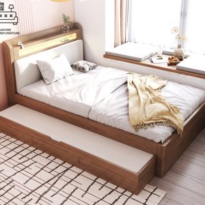 ANDENNE® Pull Out Bed Frame | Normal Bed & Pull Out Bed Available | 1 Size: Queen | Option: Mattress | $$$$