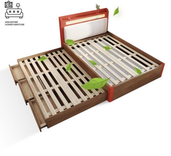 ANDENNE® Pull Out Bed Frame | Normal Bed & Pull Out Bed Available | 1 Size: Queen | Option: Mattress | $$$$ - Image 6
