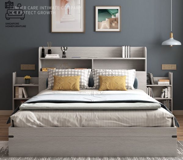 DAMME® Pull Out Bed Frame | Normal Bed & Pull Out Bed Available | 2 Sizes: Small Double, Queen | Option: Mattress, Table, Drawers, Shelf | $$$