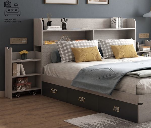 DAMME® Pull Out Bed Frame | Normal Bed & Pull Out Bed Available | 2 Sizes: Small Double, Queen | Option: Mattress, Table, Drawers, Shelf | $$$ - Image 4