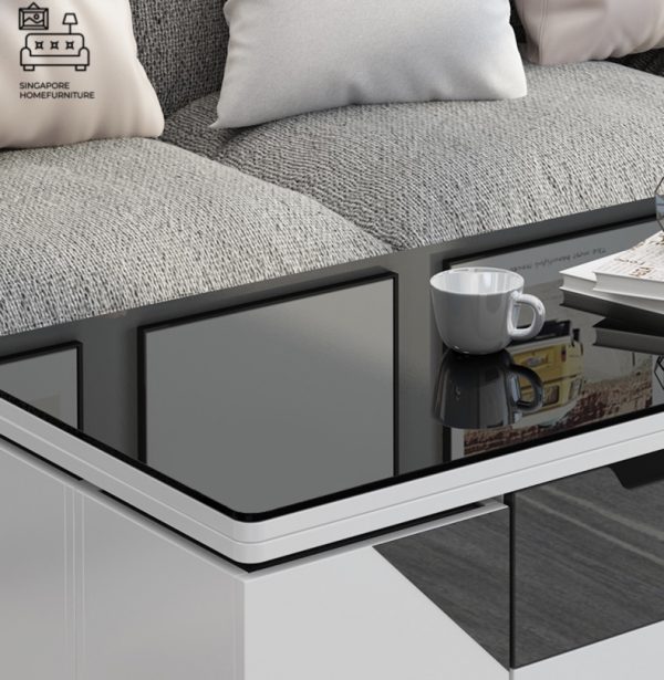 DOKKUM® Wooden Coffee Table | Hidden Storage | Convenient | Unique Design | Customised Colour | $$$$ - Image 16