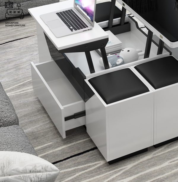 DOKKUM® Wooden Coffee Table | Hidden Storage | Convenient | Unique Design | Customised Colour | $$$$ - Image 15