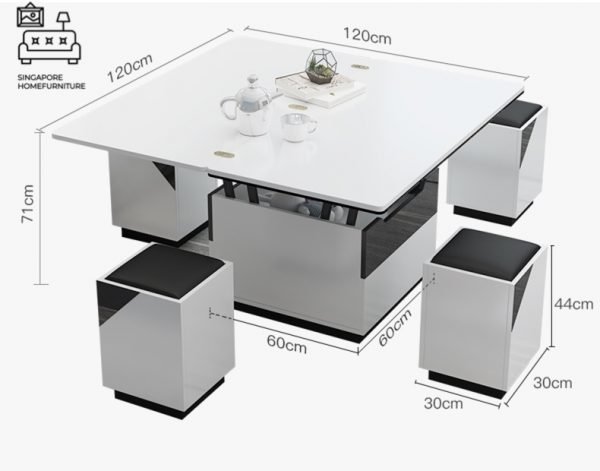 DOKKUM® Wooden Coffee Table | Hidden Storage | Convenient | Unique Design | Customised Colour | $$$$ - Image 6