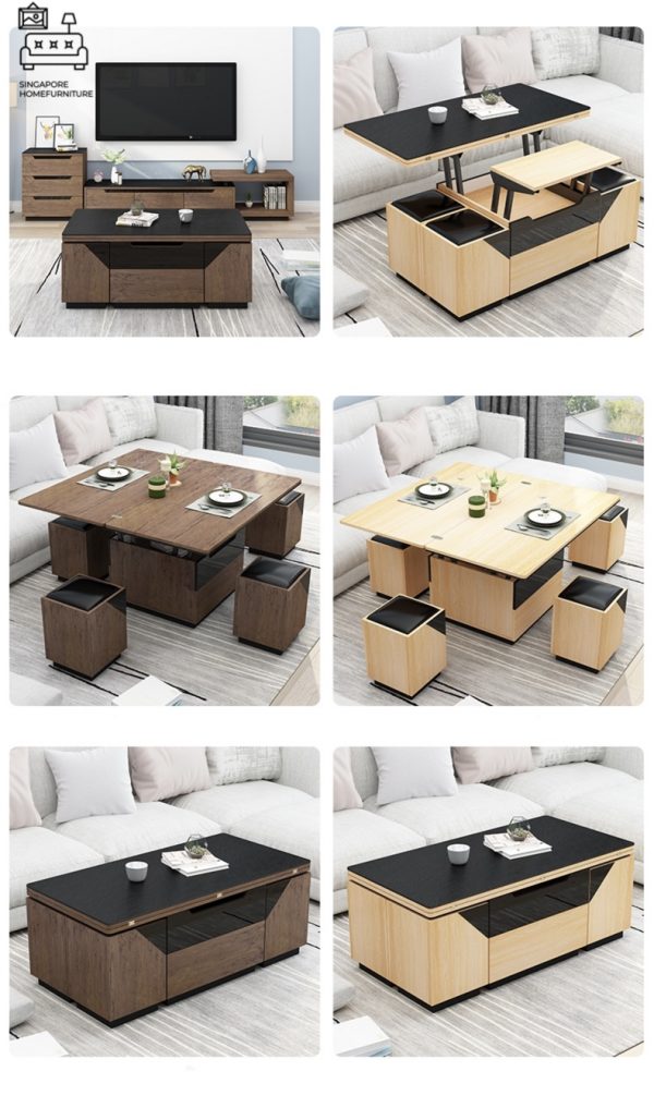 DOKKUM® Wooden Coffee Table | Hidden Storage | Convenient | Unique Design | Customised Colour | $$$$ - Image 3