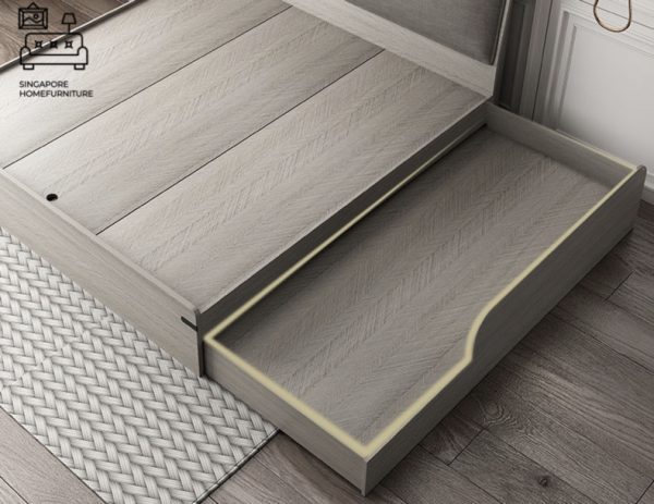 HANNUTE® Pull Out Bed Frame | Normal Bed & Pull Out Bed Available | 2 Sizes: Queen, King | Option: Mattress, Table, Drawers, Shelf | $$$ - Image 13