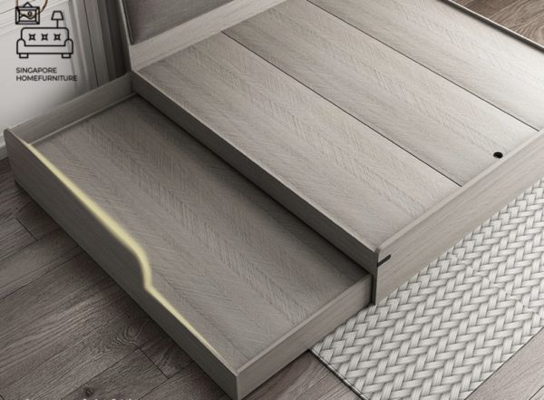 HANNUTE® Pull Out Bed Frame | Normal Bed & Pull Out Bed Available | 2 Sizes: Queen, King | Option: Mattress, Table, Drawers, Shelf | $$$ - Image 10