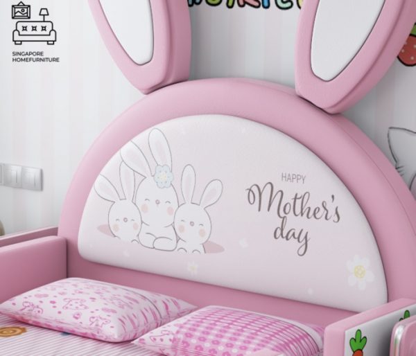 IZEGEM® Kids Bed Frame (Bunny) Guard A | 5 Sizes: Single, Twin, Small Double, Queen, King | Option: Mattress, Side Table | $$$ - Image 10