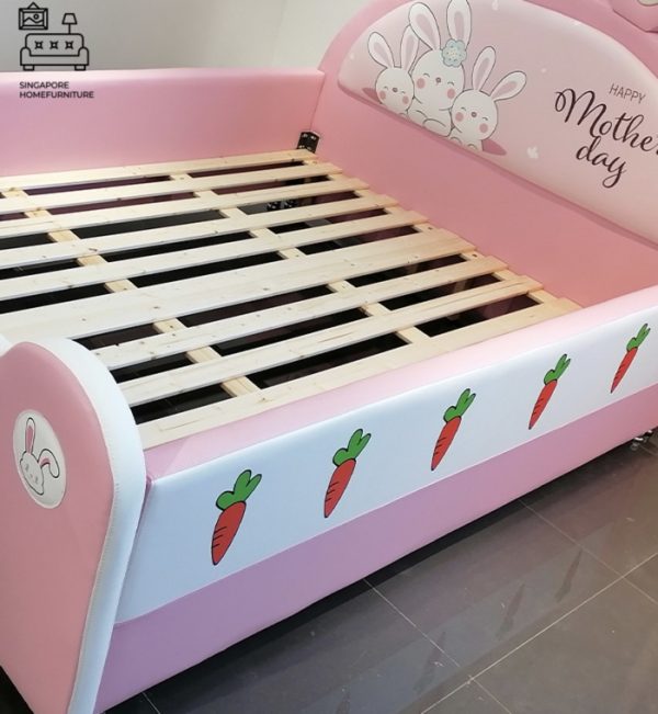 IZEGEM® Kids Bed Frame (Bunny) Guard A | 5 Sizes: Single, Twin, Small Double, Queen, King | Option: Mattress, Side Table | $$$ - Image 5