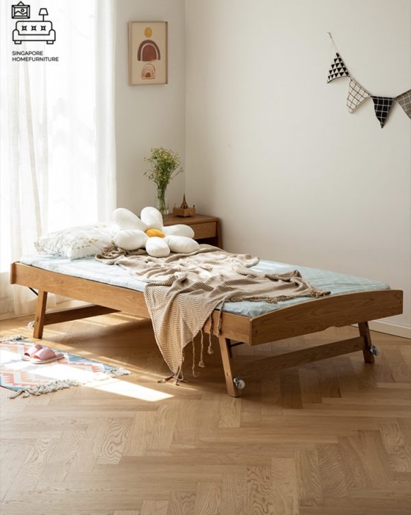 VISE® Pull Out Bed Frame | Normal Bed & Pull Out Bed Available | 2 Sizes: Twin, Small Double | Option: Mattress | $$ - Image 10