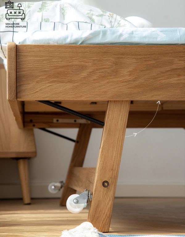 VISE® Pull Out Bed Frame | Normal Bed & Pull Out Bed Available | 2 Sizes: Twin, Small Double | Option: Mattress | $$ - Image 7