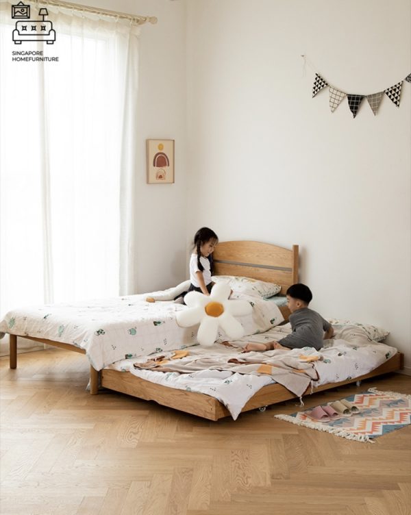 VISE® Pull Out Bed Frame | Normal Bed & Pull Out Bed Available | 2 Sizes: Twin, Small Double | Option: Mattress | $$ - Image 18