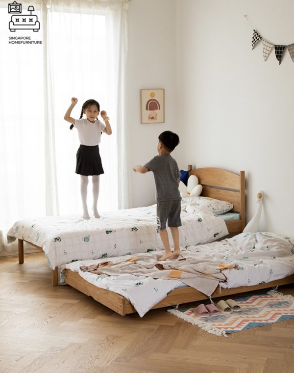 VISE® Pull Out Bed Frame | Normal Bed & Pull Out Bed Available | 2 Sizes: Twin, Small Double | Option: Mattress | $$ - Image 17