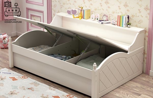WERVIK® Pull Out Bed Frame | 3 Options: Normal Bed, Pull Out Bed, Storage Bed | 1 Sizes: Small Double | Option: Mattress, Table, Drawers, Shelf | $$ - Image 8