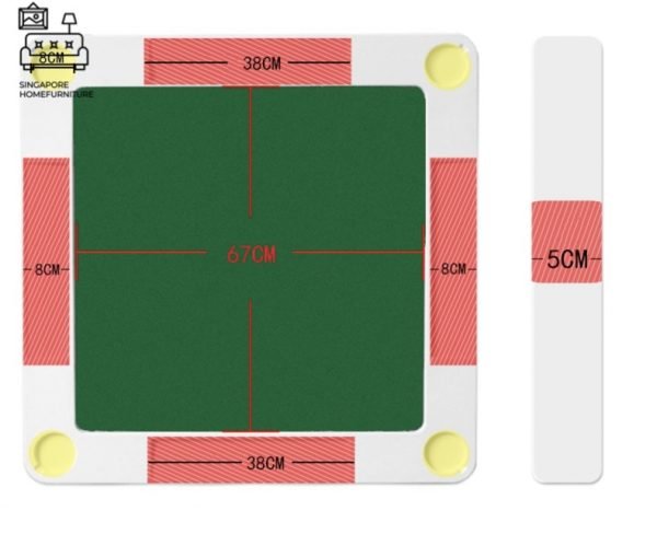 MENGPO® Folding Mahjong Table | Portable Mahjong | Option: +4 Chairs | $ - Image 4
