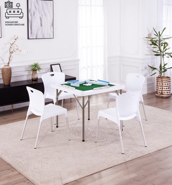 MENGPO® Folding Mahjong Table | Portable Mahjong | Option: +4 Chairs | $ - Image 3