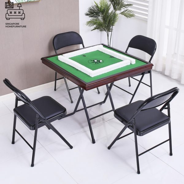 SUN SHANG XIANG® Folding Mahjong Table | Portable Mahjong | Option: +4 Chairs | $