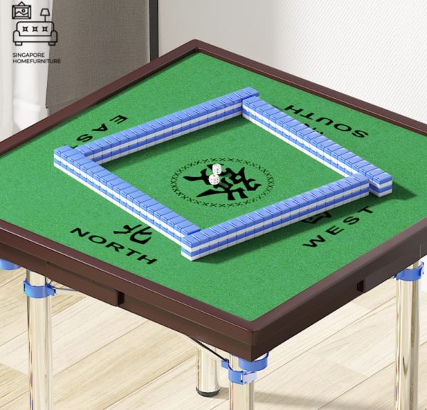 ZHI NU® Folding Mahjong Table | Portable Mahjong | Option: +4 Chairs | $ - Image 4