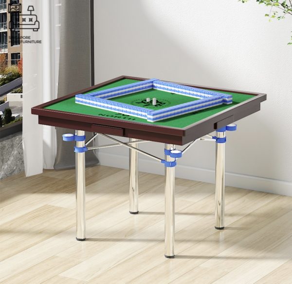 ZHI NU® Folding Mahjong Table | Portable Mahjong | Option: +4 Chairs | $ - Image 13