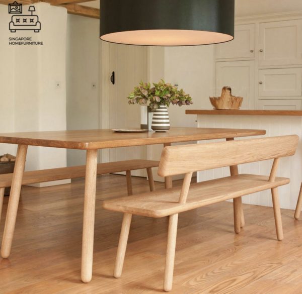 Albi Dining Bench with Backrest Singapore SingaporeHomeFurniture