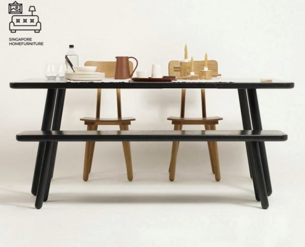 Albi Dining Bench with Backrest Singapore SingaporeHomeFurniture