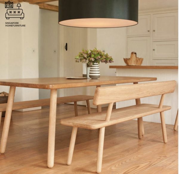 Albi Dining Bench with Backrest Singapore SingaporeHomeFurniture