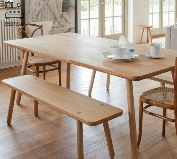 Albi Dining Bench with Backrest Singapore SingaporeHomeFurniture