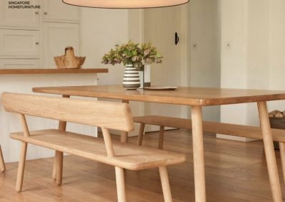 Albi Dining Bench with Backrest Singapore SingaporeHomeFurniture