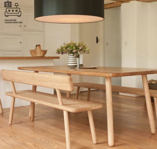 Albi Dining Bench with Backrest Singapore SingaporeHomeFurniture