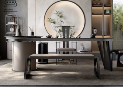Blois Dining Table With Bench Singapore SingaporeHomeFurniture