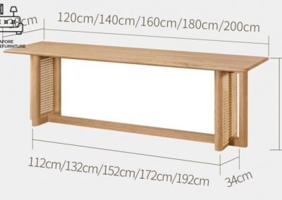 Castres Dining Table With Bench Singapore SingaporeHomeFurniture
