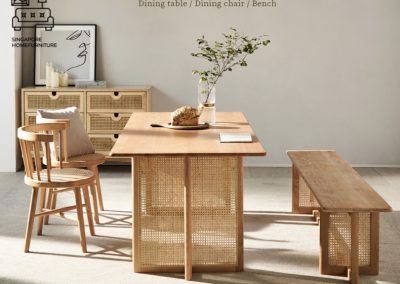 Castres Dining Table With Bench Singapore SingaporeHomeFurniture