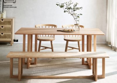 Castres Dining Table With Bench Singapore SingaporeHomeFurniture