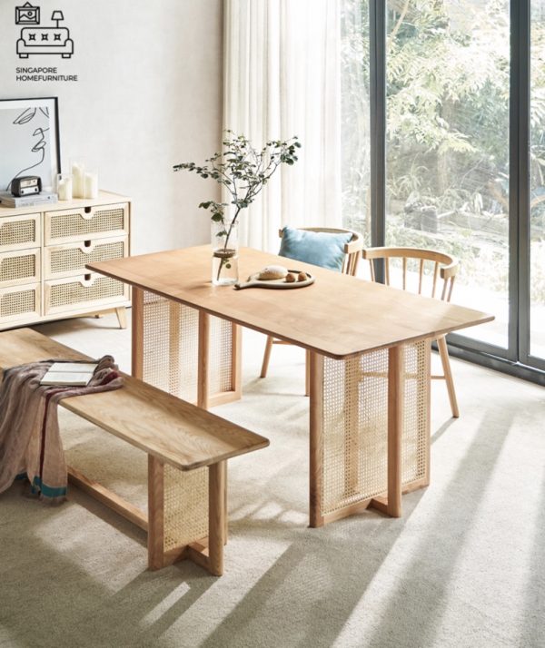 Castres Dining Table With Bench Singapore SingaporeHomeFurniture