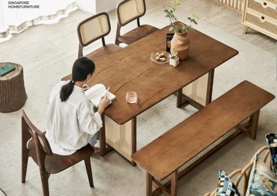 Castres Dining Table With Bench Singapore SingaporeHomeFurniture