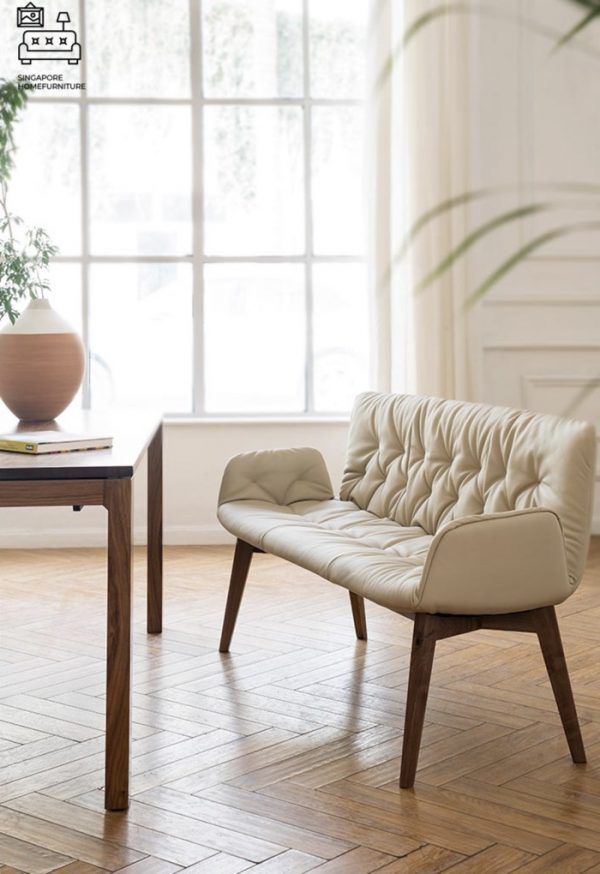Istres Dining Bench with Backrest Singapore SingaporeHomeFurniture