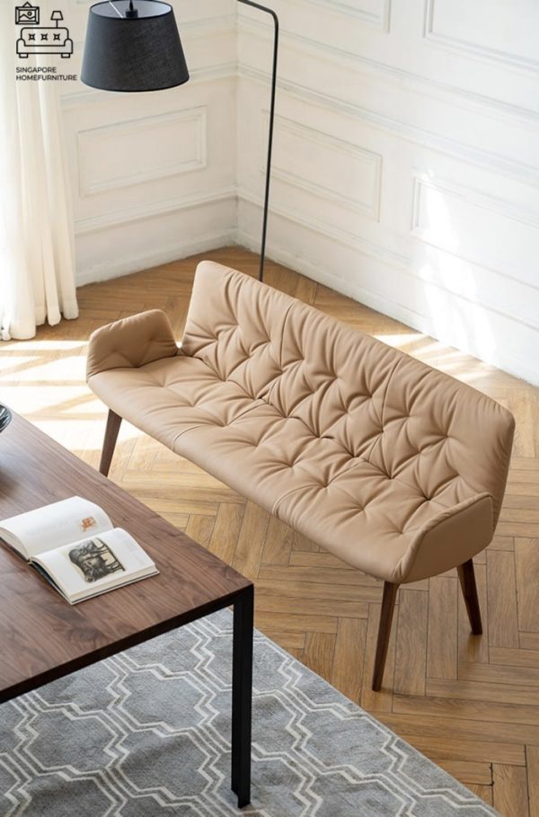 Istres Dining Bench with Backrest Singapore SingaporeHomeFurniture