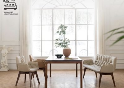 Istres Dining Bench with Backrest Singapore SingaporeHomeFurniture
