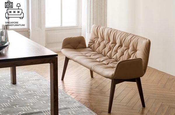 Istres Dining Bench with Backrest Singapore SingaporeHomeFurniture