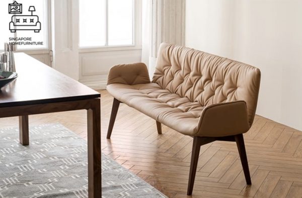 Istres Dining Bench with Backrest Singapore SingaporeHomeFurniture