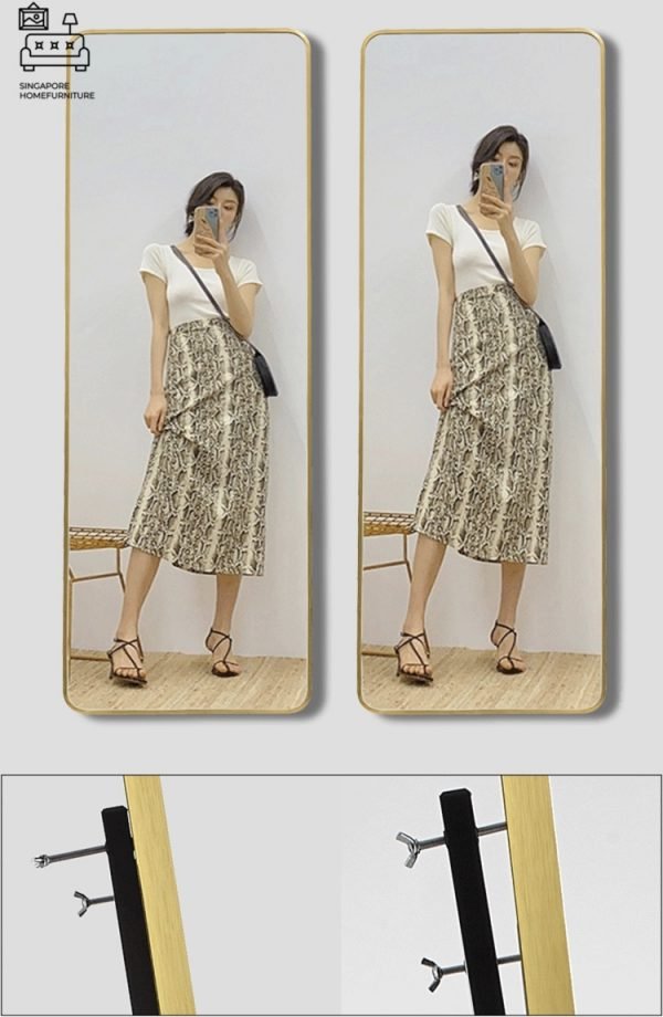 KRAGERO® Full Length Mirror | 3 Colours: Gold, Silver, Black | Unique Design | Sizes: 4 Lengths & 6 Widths | $$ - Image 12