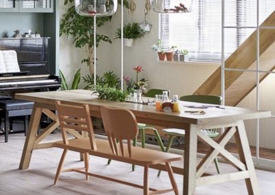 Meudon Dining Bench with Backrest Singapore SingaporeHomeFurniture