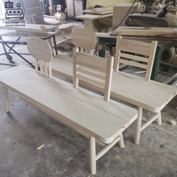 Meudon Dining Bench with Backrest Singapore SingaporeHomeFurniture