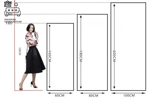 MOSJOEN® Full Length Mirror | 3 Colours: Gold, Silver, Black | Unique Design | Sizes: 5 Lengths & 6 Widths | $$ - Image 3