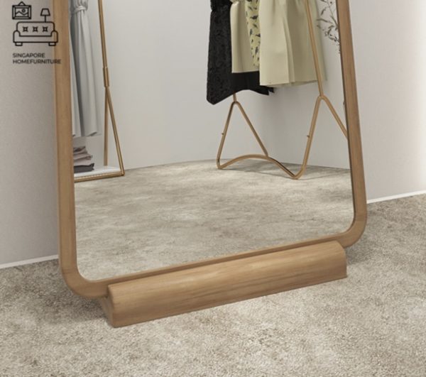 MYSEN® Full Length Mirror | 2 Colour Choices: Golden Oak, Walnut | Unique Design | Sizes: 2 Lengths & 7 Widths | $$$$ - Image 5
