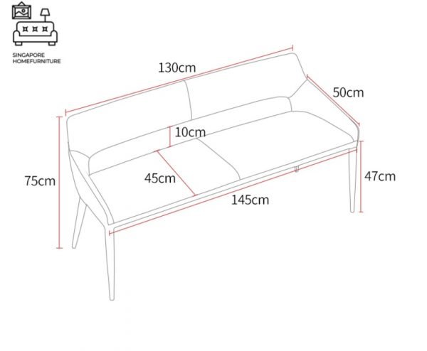 Pantin Dining Bench with Backrest Singapore SingaporeHomeFurniture