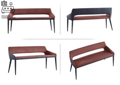 Pantin Dining Bench with Backrest Singapore SingaporeHomeFurniture