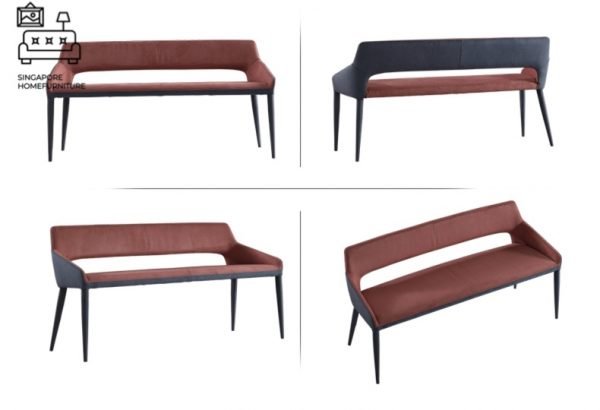 Pantin Dining Bench with Backrest Singapore SingaporeHomeFurniture