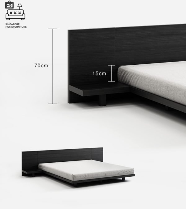RENINGE® Japanese Bed Frame | Tatami Bed | Engineered Wood | 2 Sizes:Queen, King | Option: Mattress, Table | $$$ - Image 4