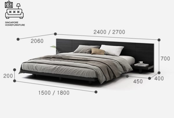 RENINGE® Japanese Bed Frame | Tatami Bed | Engineered Wood | 2 Sizes:Queen, King | Option: Mattress, Table | $$$ - Image 3