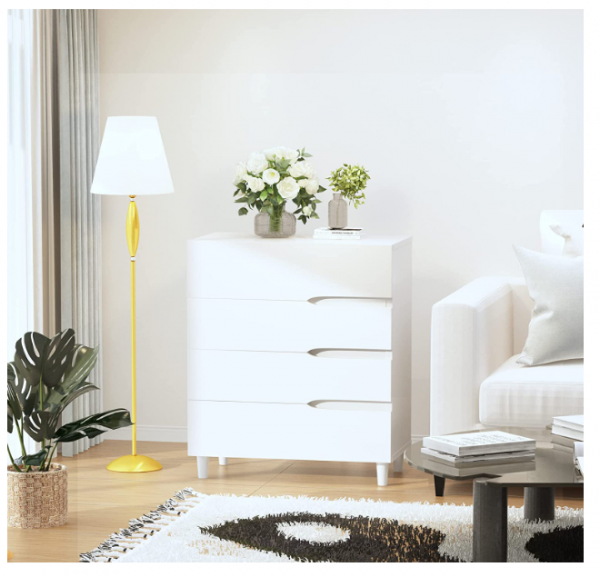 AWQM 4 White Drawer Dressers for Bedroom